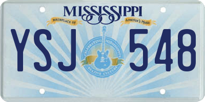MS license plate YSJ548