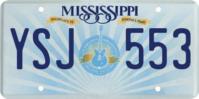 MS license plate YSJ553