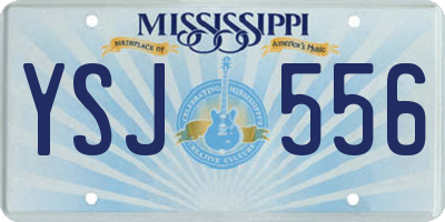 MS license plate YSJ556