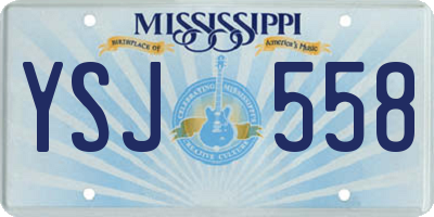 MS license plate YSJ558
