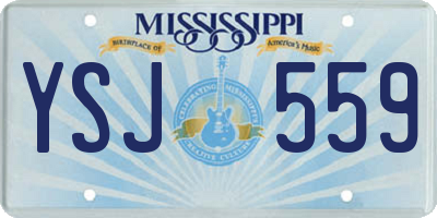 MS license plate YSJ559