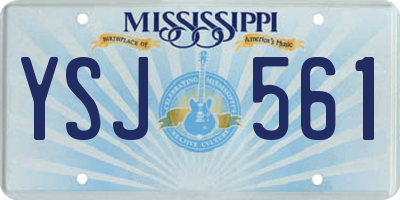 MS license plate YSJ561