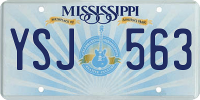 MS license plate YSJ563