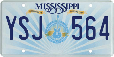 MS license plate YSJ564