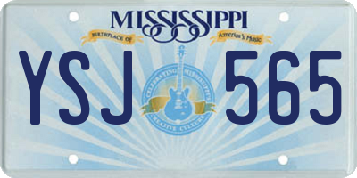 MS license plate YSJ565