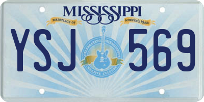 MS license plate YSJ569