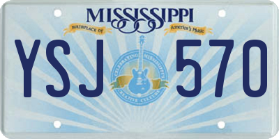 MS license plate YSJ570