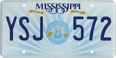MS license plate YSJ572