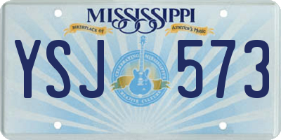 MS license plate YSJ573