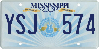 MS license plate YSJ574