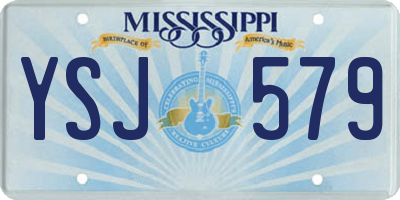 MS license plate YSJ579