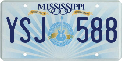 MS license plate YSJ588