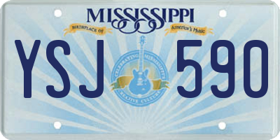 MS license plate YSJ590