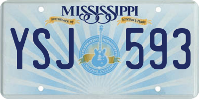MS license plate YSJ593