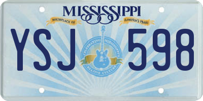 MS license plate YSJ598