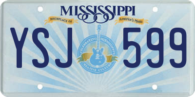 MS license plate YSJ599