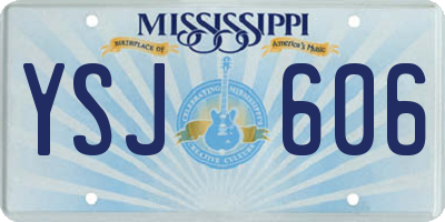 MS license plate YSJ606