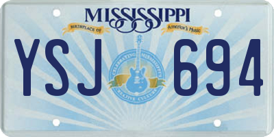 MS license plate YSJ694