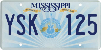 MS license plate YSK125