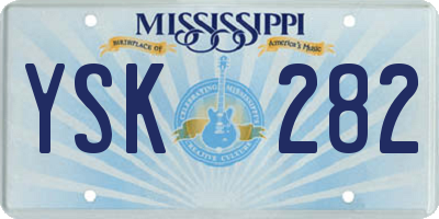 MS license plate YSK282
