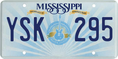 MS license plate YSK295