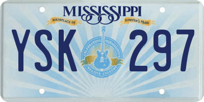 MS license plate YSK297