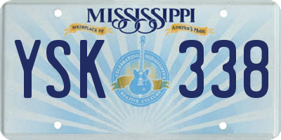 MS license plate YSK338