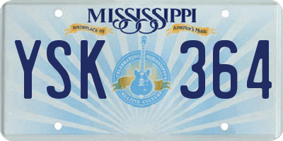 MS license plate YSK364