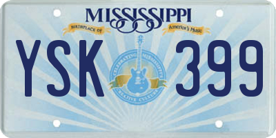 MS license plate YSK399