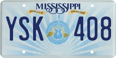 MS license plate YSK408
