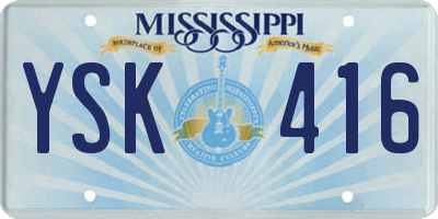 MS license plate YSK416