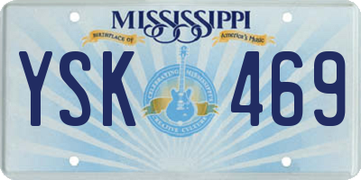 MS license plate YSK469