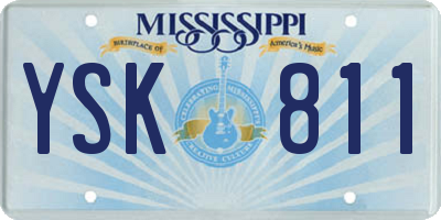MS license plate YSK811