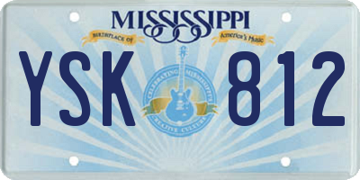 MS license plate YSK812