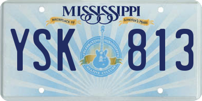 MS license plate YSK813