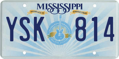 MS license plate YSK814
