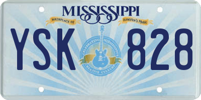 MS license plate YSK828
