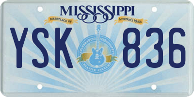 MS license plate YSK836