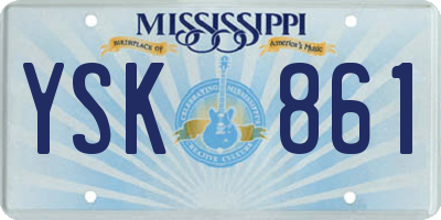 MS license plate YSK861