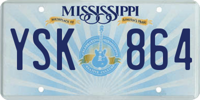 MS license plate YSK864