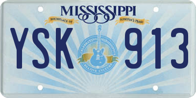 MS license plate YSK913