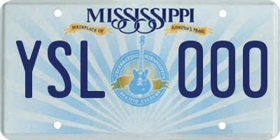 MS license plate YSL000