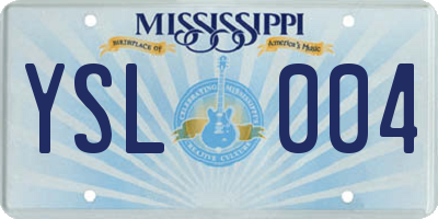 MS license plate YSL004