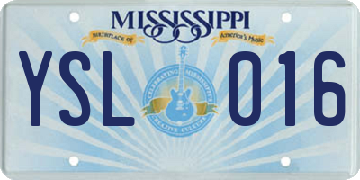 MS license plate YSL016