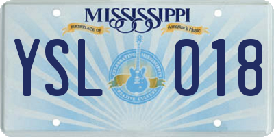 MS license plate YSL018