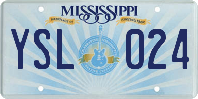 MS license plate YSL024