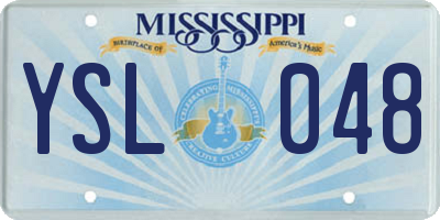 MS license plate YSL048