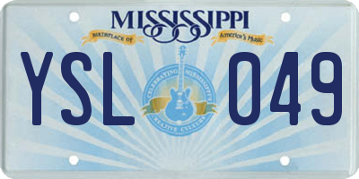 MS license plate YSL049