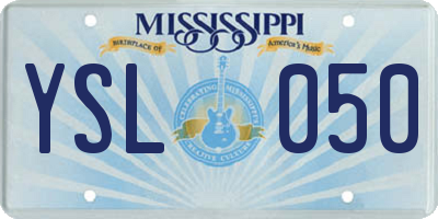 MS license plate YSL050