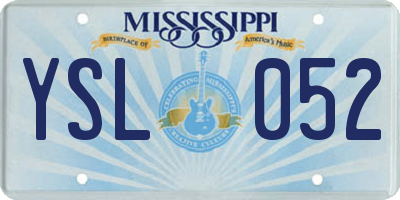 MS license plate YSL052